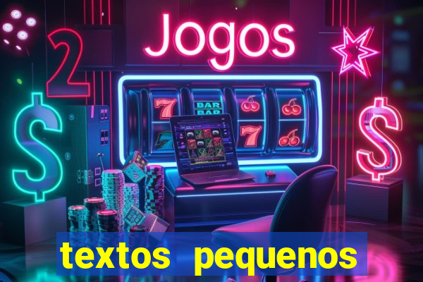 textos pequenos para alfabetizar